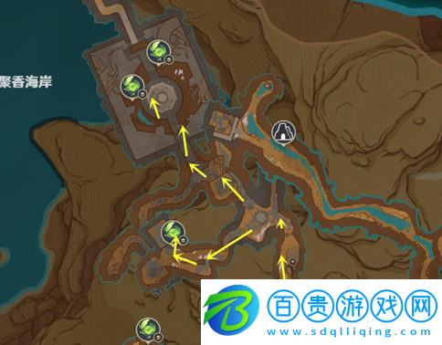 原神荒石蒼漠浮羅囿草神瞳位置在哪兒
